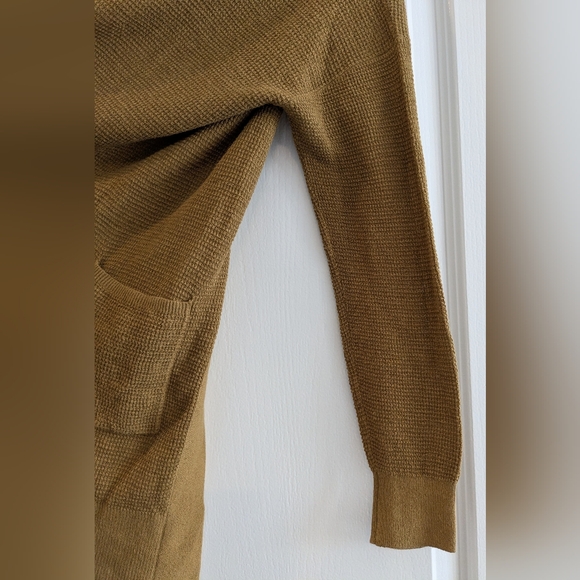 NWT Banana Republic Organic Cotton Hemp Dry Mustard Open Front Knit Cardigan - Picture 12 of 15